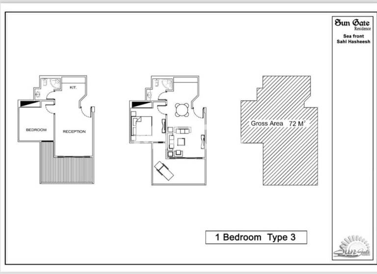 Studio zum Kauf 85.000 € 2 Zimmer 75 m² 5. Geschoss Gravity Beach Resort Hurghada 1974301