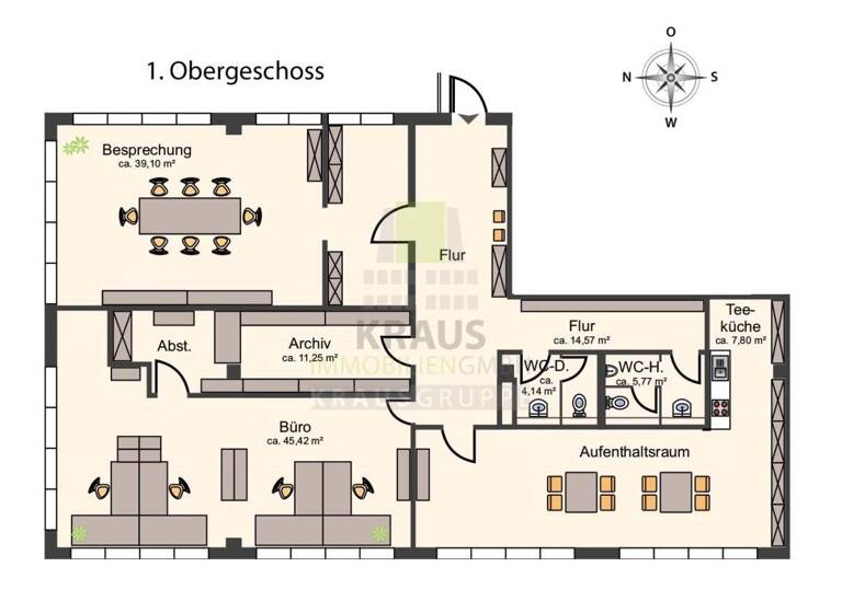 Bürofläche zur Miete provisionsfrei 14 € 209,1 m²<br/>Bürofläche Wieblingen Heidelberg 69123