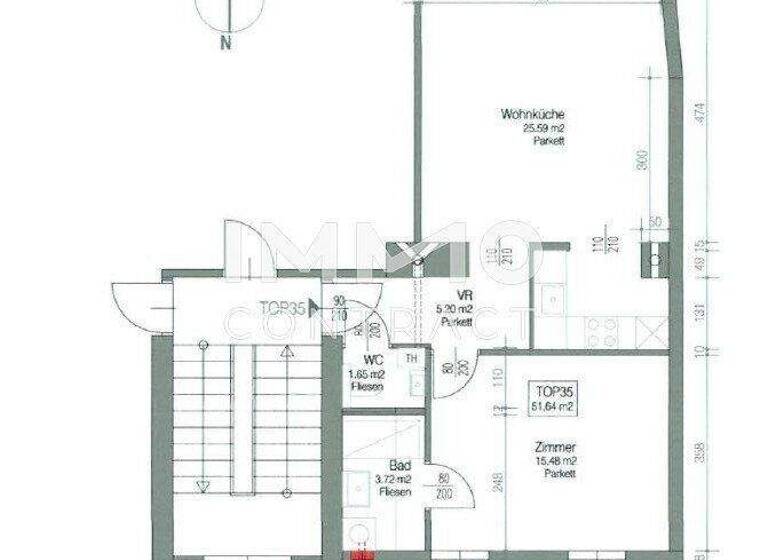 Wohnung zur Miete 699 € 2 Zimmer 51 m² Wien 1190
