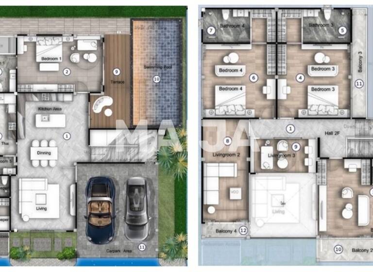 Villa zum Kauf 555.182 € 7 Zimmer 431 m² 348,8 m² Grundstück Pattaya 20150