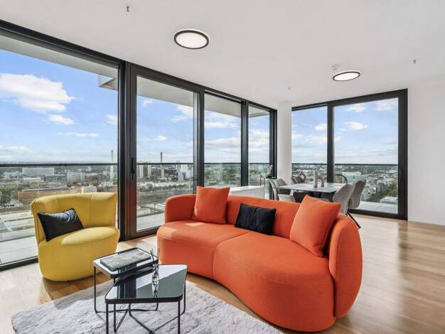 Wohnung zum Kauf 685.000 € 2 Zimmer 63 m² 28 Geschosse frei ab sofort Europa-Allee 11 Gallus Frankfurt am Main 60486