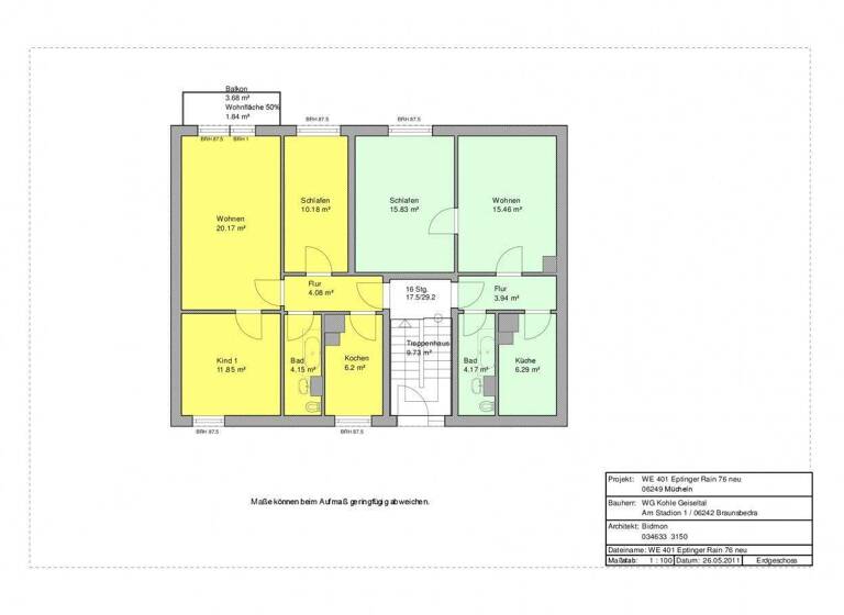 Wohnung zur Miete 284 € 2 Zimmer 49 m² 3. Geschoss Eptinger Rain 76 Mücheln 06249