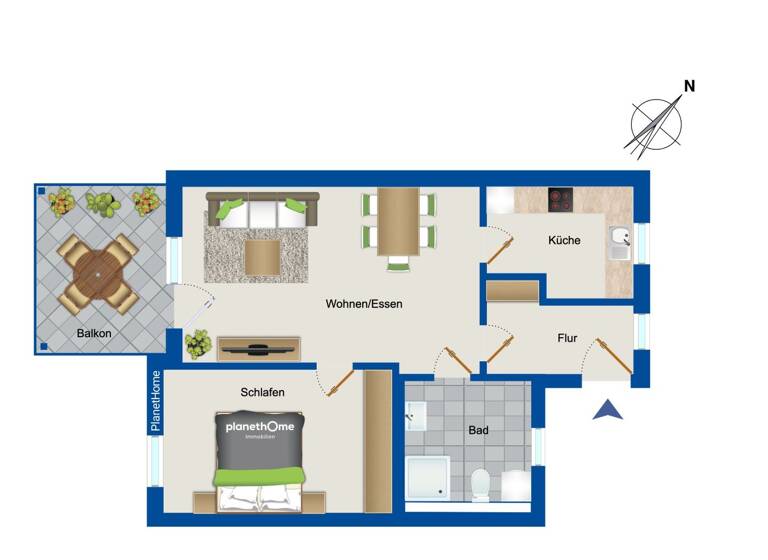 Wohnung zum Kauf 269.900 € 2 Zimmer 65 m²<br/>Wohnfläche 3.<br/>Geschoss Rögen Coburg 96450