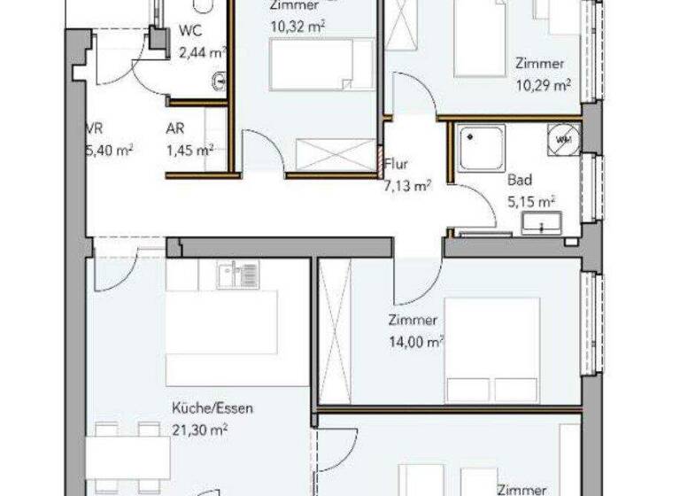 Wohnung zum Kauf 390.000 € 5 Zimmer 96 m² 3. Geschoss Sankt Leonhard Graz 8010