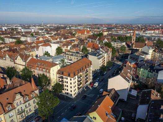 Wohnung zum Kauf - Neubau provisionsfrei 347.750 € 2 Zimmer 58,1 m² 1. Geschoss frei ab 28.02.2027 Schwabacher Straße 74-76 St Leonhard Nürnberg 90439