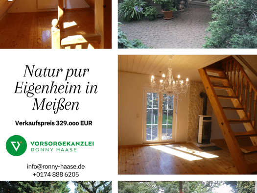 Doppelhaushälfte zum Kauf 329.000 € 5 Zimmer 140 m² 1.220 m² Grundstück frei ab sofort Unverhofft Glück Meißen Meißen 01662