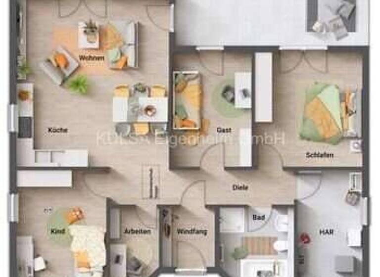 Bungalow zum Kauf - Erstbezug provisionsfrei 245.470 € 4 Zimmer 108 m² 700 m² Grundstück Baugebiet Mittelweg 20 Gerstungen 99834