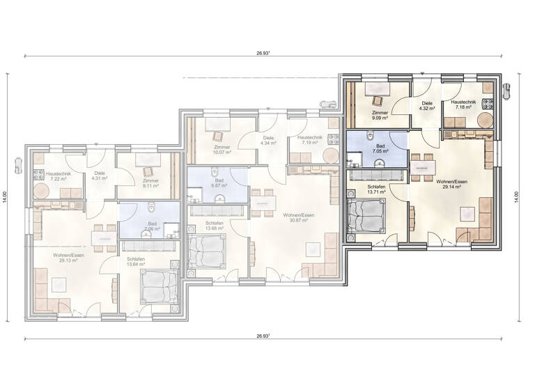 Reihenendhaus zum Kauf 325.592 € 3 Zimmer 70,4 m²<br/>Wohnfläche 595 m²<br/>Grundstück Kremperheide 25569