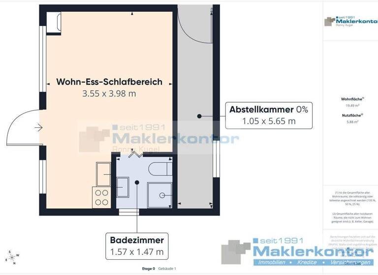 Bungalow zum Kauf 62.000 € 1 Zimmer 20 m² 509 m² Grundstück Waren 17192