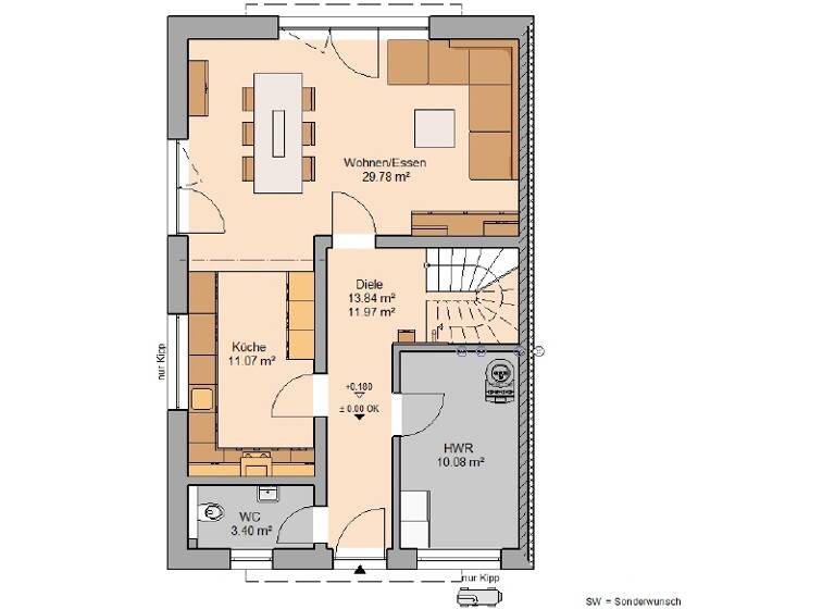 Doppelhaushälfte zum Kauf provisionsfrei 586.850 € 4 Zimmer 129 m²<br/>Wohnfläche 596 m²<br/>Grundstück Möbisburg-Rhoda Erfurt 99094