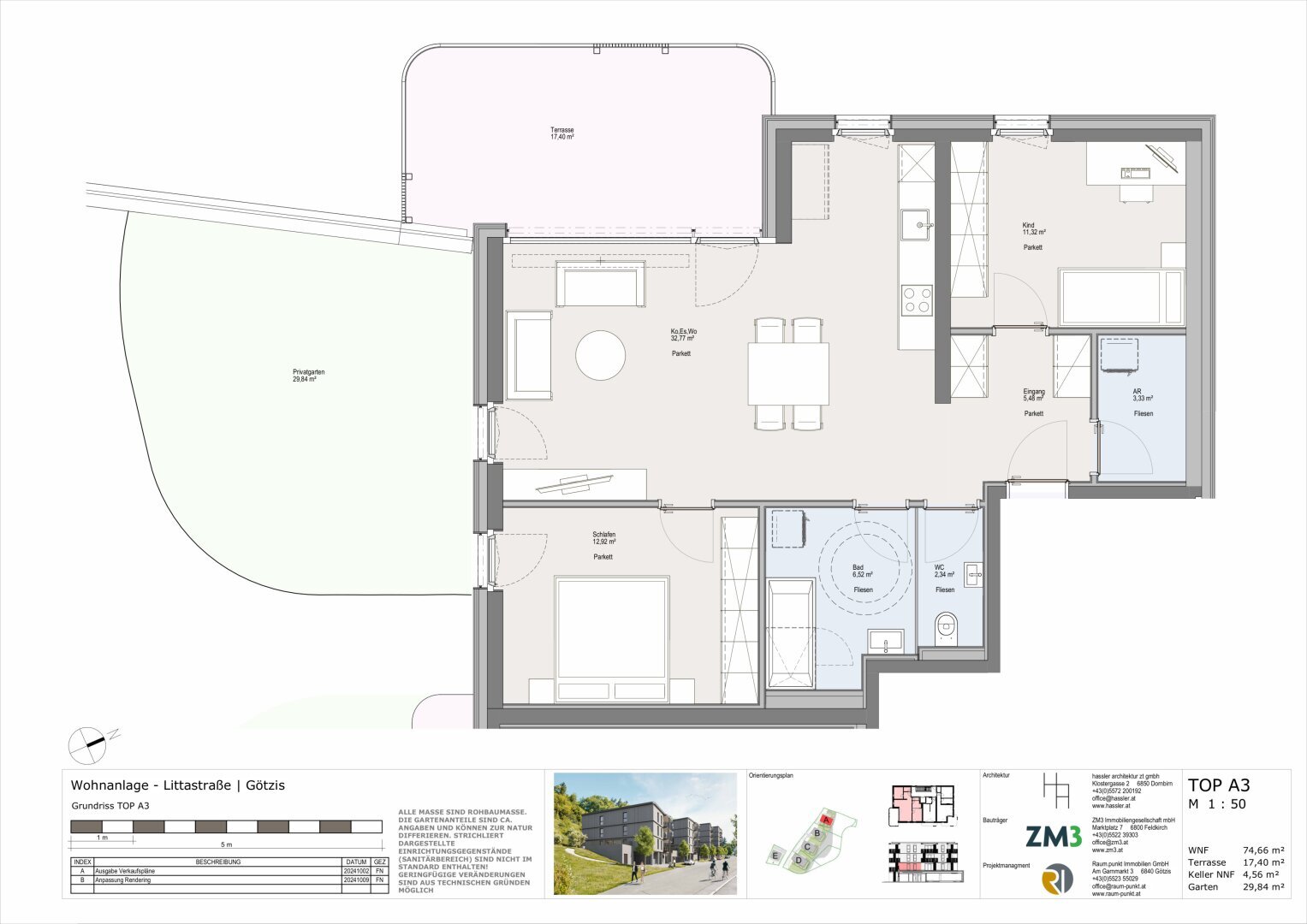 Wohnung zum Kauf 533.000 € 3 Zimmer 74,7 m²<br/>Wohnfläche EG<br/>Geschoss Littastraße 12 Götzis 6840