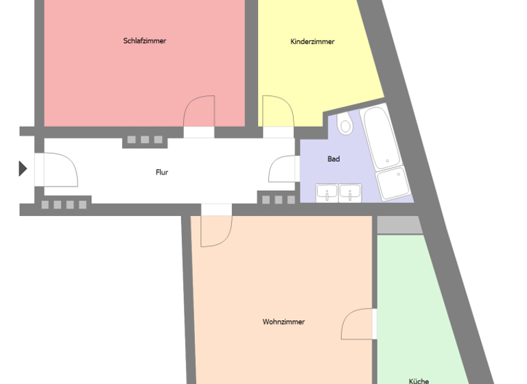 Wohnung zur Miete 500 € 3 Zimmer 91,9 m² 1. Geschoss frei ab sofort Zittau 02763