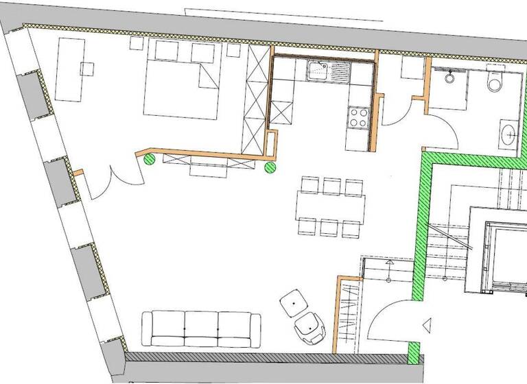 Studio zur Miete 1.057 € 2 Zimmer 81,3 m² 2. Geschoss frei ab 01.04.2026 Altstadt Stralsund 18439