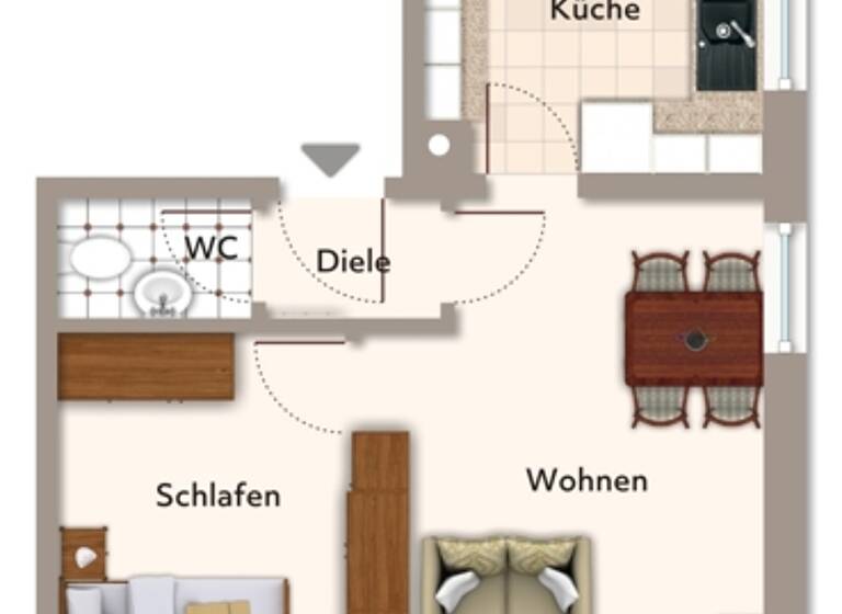Wohnung zum Kauf 149.000 € 2 Zimmer 51 m²<br/>Wohnfläche 2.<br/>Geschoss Würding Bad Füssing / Würding 94072