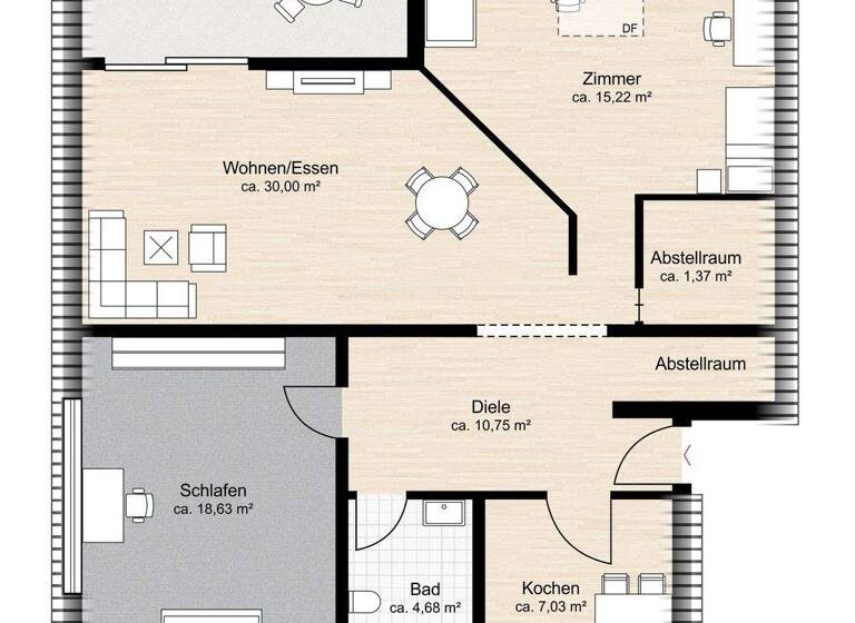 Wohnung zum Kauf 250.000 € 3 Zimmer 85 m² 3. Geschoss Rheinfelden Rheinfelden (Baden) 79618