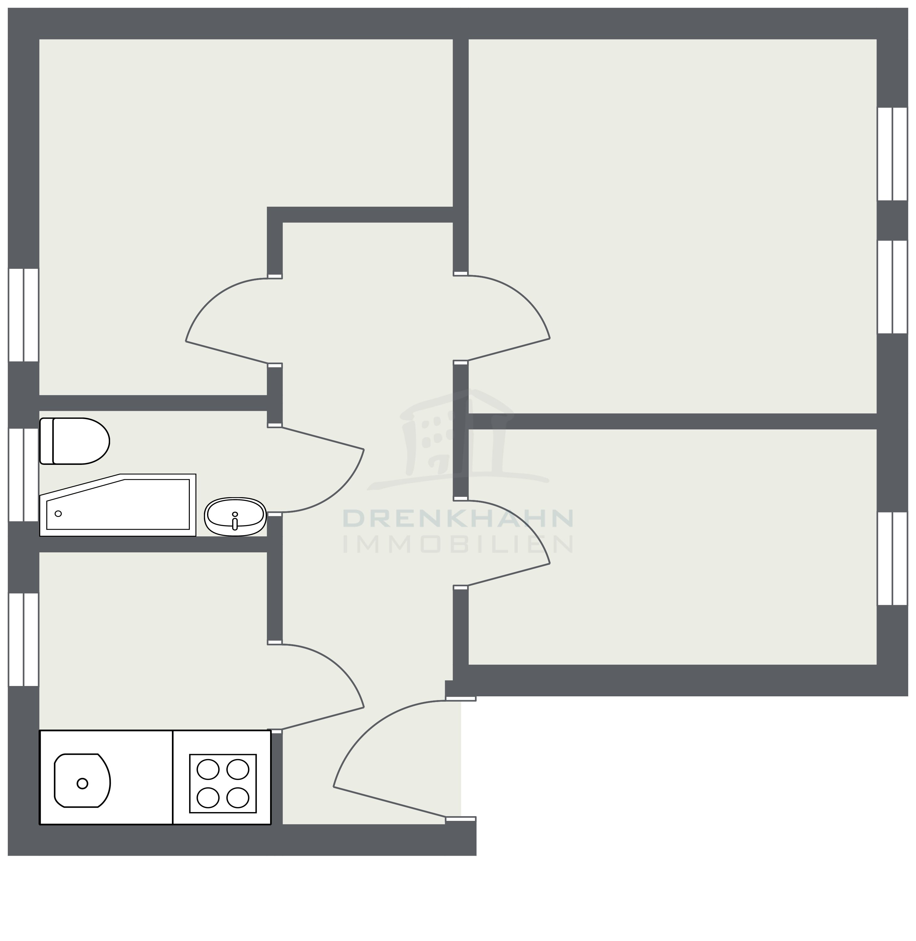 Wohnung zur Miete 799 € 3 Zimmer 50,4 m²<br/>Wohnfläche 3.<br/>Geschoss Doberaner Straße 43 Kröpeliner-Tor-Vorstadt Rostock 18057