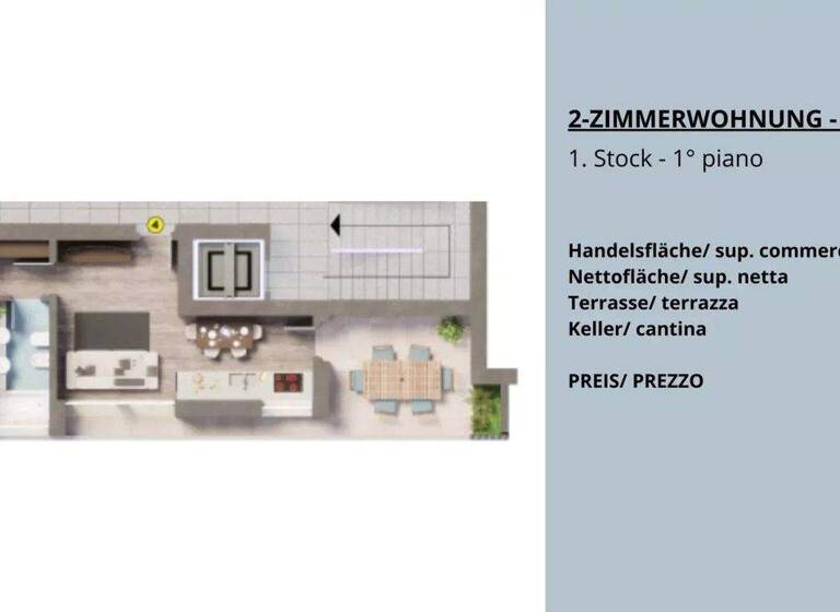 Studio zum Kauf 375.000 € 2 Zimmer 70 m² 1. Geschoss Bozen 39100