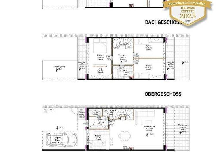 Reihenmittelhaus zum Kauf - Erstbezug 399.000 € 5 Zimmer 126,6 m² Dürnrohr 3435