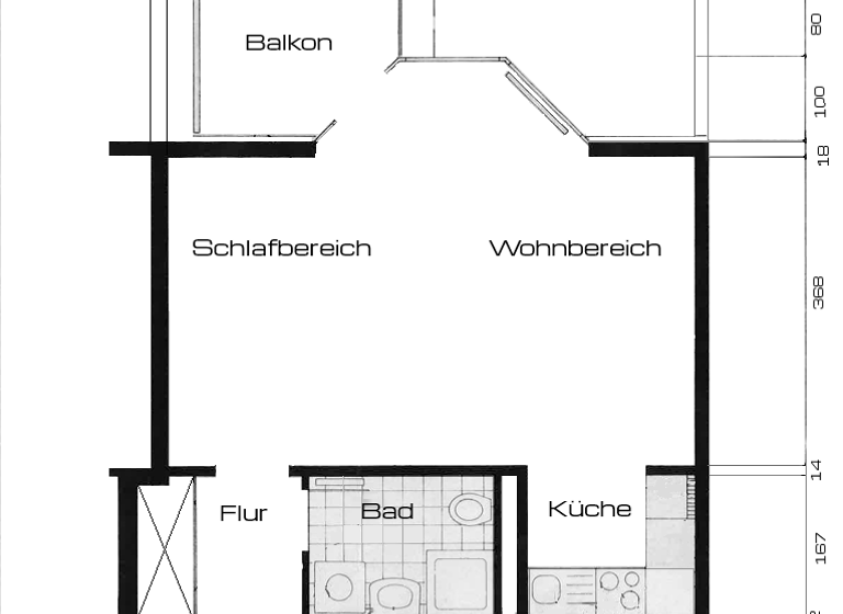 Studio zum Kauf 78.000 € 1 Zimmer 37,8 m² 1. Geschoss Paunsdorf Leipzig 04329