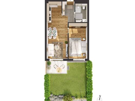 Wohnung zum Kauf - Neubau provisionsfrei 530.000 € 2 Zimmer 51,4 m² EG Alois-Schrott-Straße 18 Arzl Innsbruck 6020