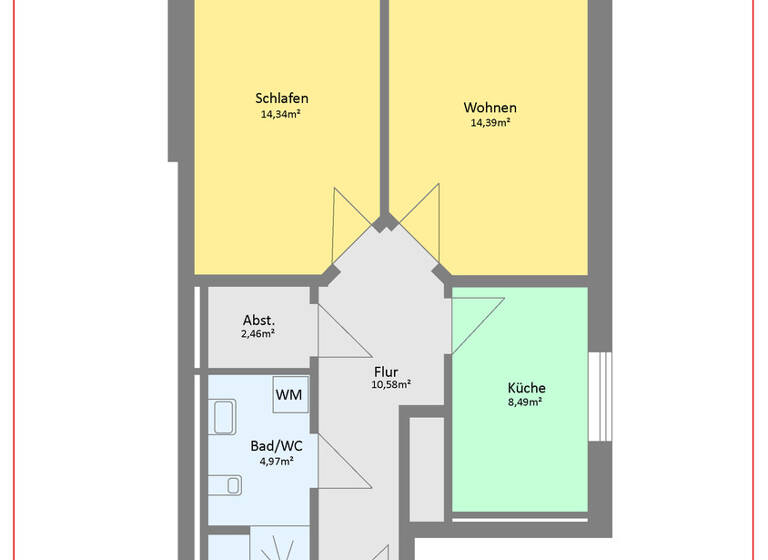 Wohnung zur Miete 590 € 2 Zimmer 57 m²<br/>Wohnfläche 01.08.2025<br/>Verfügbarkeit Westheim Westheim 91747