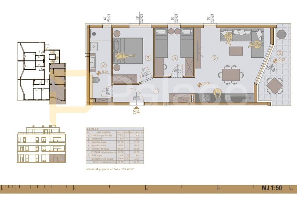 Wohnung zum Kauf 206.976 € 2 Zimmer 64 m²<br/>Wohnfläche Vidikovac