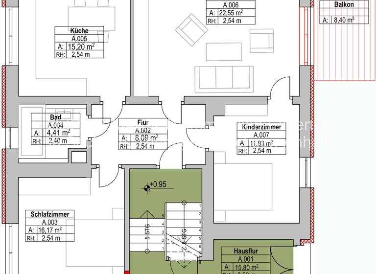 Wohnung zum Kauf 303.275 € 3 Zimmer 86,7 m² Püchau Machern 04827