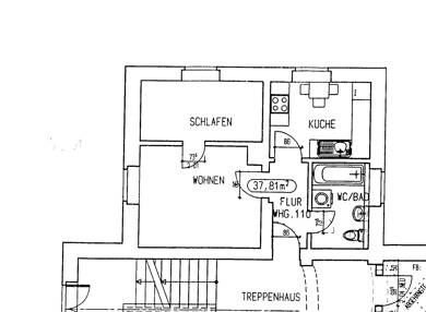 Wohnung zur Miete 220 € 2 Zimmer 37,8 m² 1. Geschoss frei ab sofort Zscherben Merseburg 06217