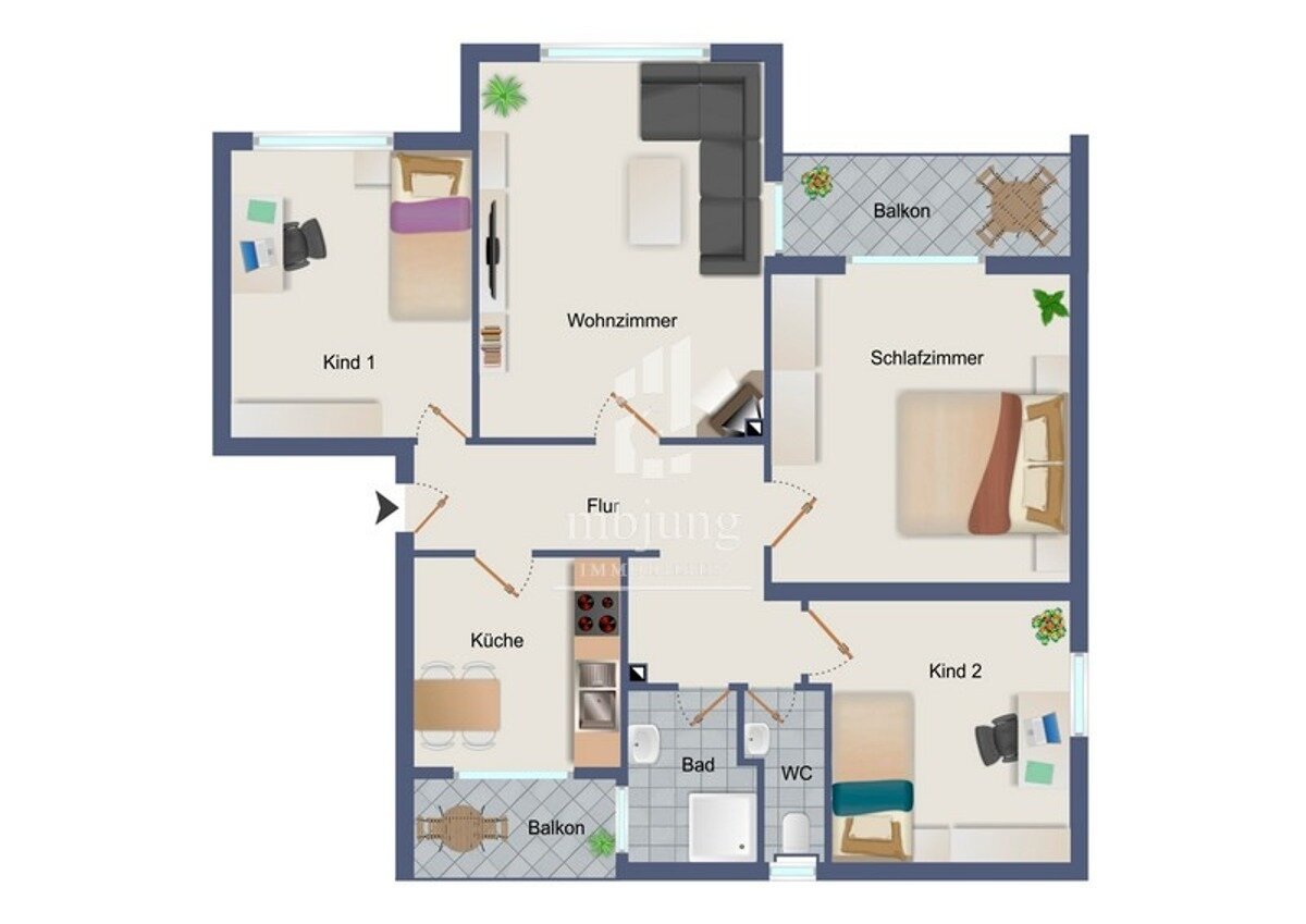 Wohnung zur Miete 430 € 4 Zimmer 85 m²<br/>Wohnfläche Trarbach Traben-Trarbach 56841