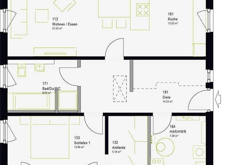Bungalow zum Kauf - Erstbezug provisionsfrei 328.600 € 2 Zimmer 84 m² 600 m² Grundstück Rathenow Ratenow 14715