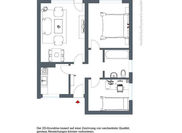 Wohnung zur Miete 480 € 3 Zimmer 57,5 m² 1. Geschoss frei ab 01.03.2026 Im Windenfeld 2 Niederzwehren Kassel 34134
