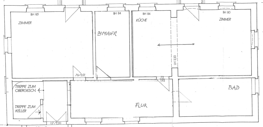 Wohnung zur Miete 450 € 3 Zimmer 75 m²<br/>Wohnfläche EG<br/>Geschoss ab sofort<br/>Verfügbarkeit Wilsdruffer Straße 9 Tharandt Tharandt 01737