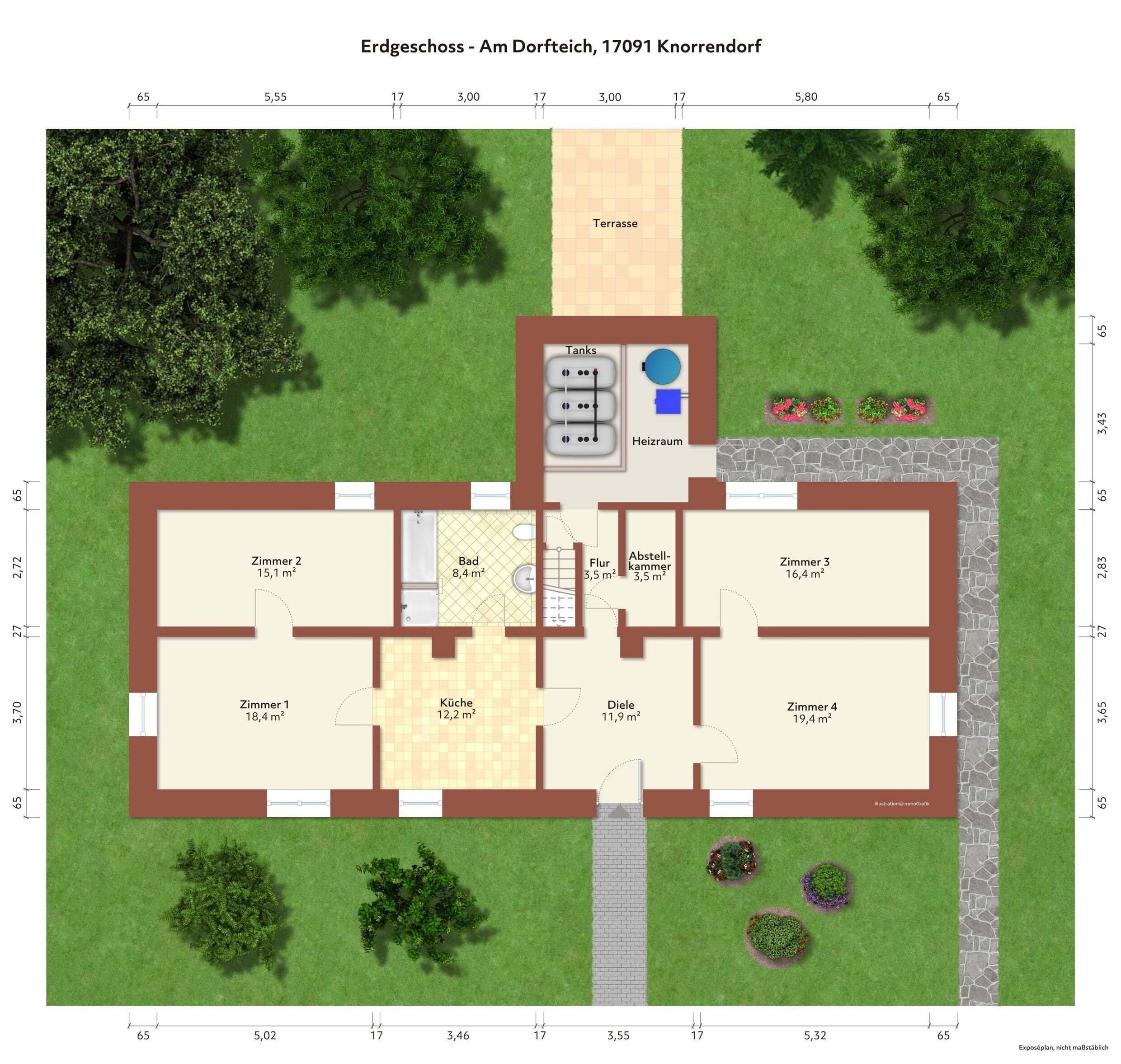 Bauernhaus zum Kauf provisionsfrei 79.999 € 4 Zimmer 109 m²<br/>Wohnfläche 1.305 m²<br/>Grundstück Knorrendorf Knorrendorf 17091