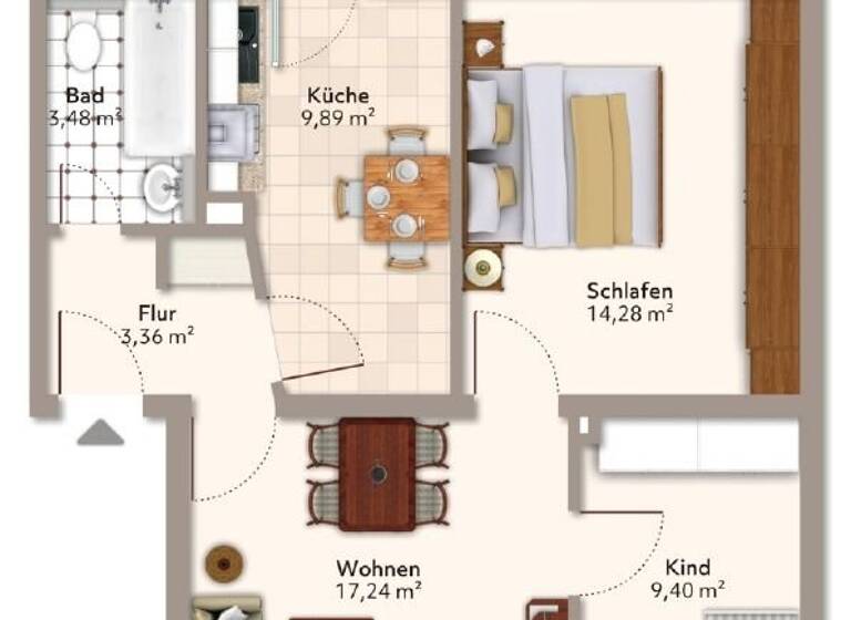 Wohnung zum Kauf 239.500 € 3 Zimmer 60 m²<br/>Wohnfläche Pfersee Augsburg 86157