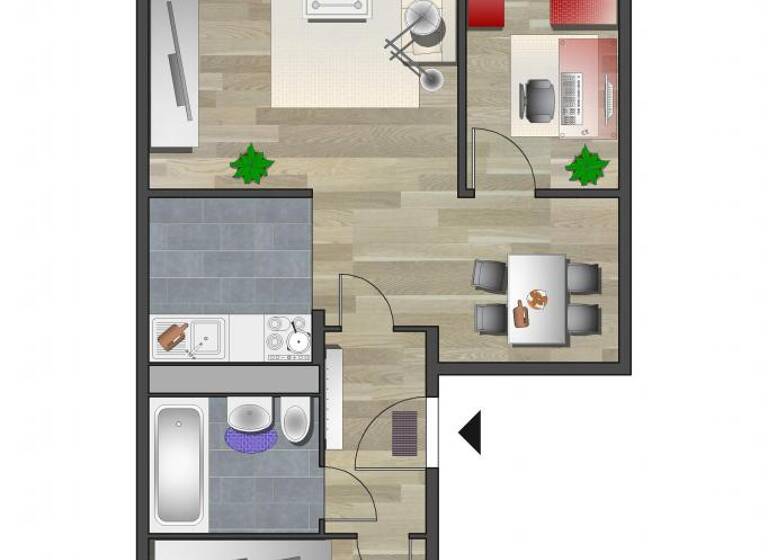 Wohnung zur Miete 323 € 3 Zimmer 56,3 m² 3. Geschoss Johannes-Dick-Str. 31 Hutholz Chemnitz 09123