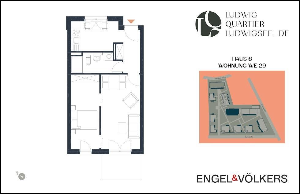 Wohnung zum Kauf 250.000 € 2 Zimmer 52,5 m²<br/>Wohnfläche EG<br/>Geschoss ab sofort<br/>Verfügbarkeit Donaustraße 2a Ludwigsfelde Ludwigsfelde 14974