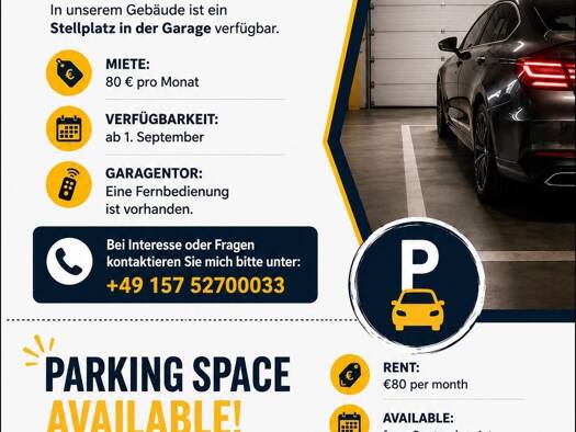 Tiefgarage zur Miete provisionsfrei 80 € 12 m² Maximilianstraße 43 Seeleinsbühl Weiterer Innenstadtgürtel West / Nord / Ost 90429