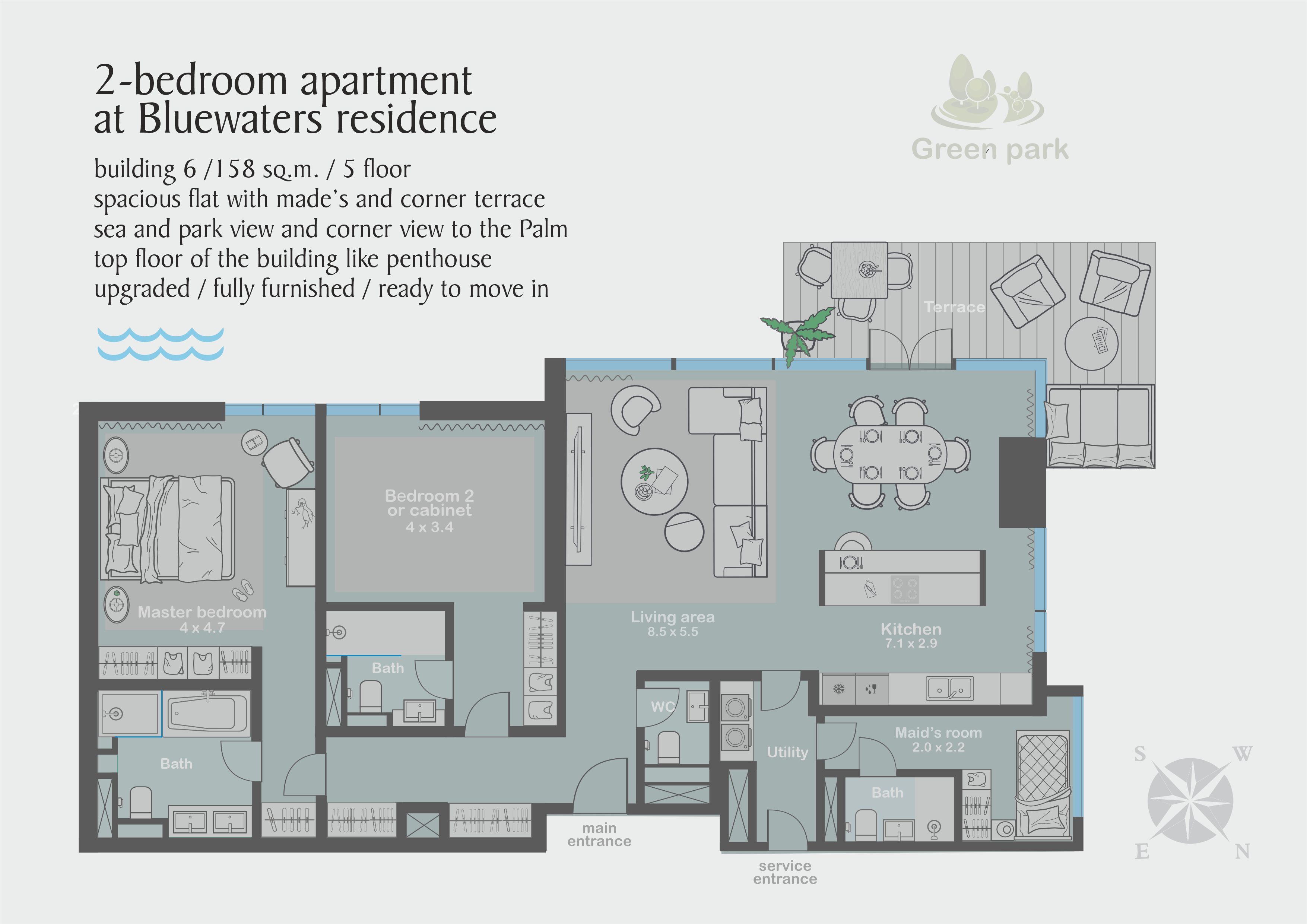 Wohnung zum Kauf provisionsfrei 2.420.000 € 4 Zimmer 158 m²<br/>Wohnfläche 5.<br/>Geschoss Dubai