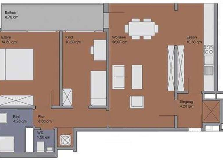 Wohnung zur Miete 699 € 3 Zimmer 84 m² frei ab sofort Hanielstr. 36 - 38 Hochheide Duisburg 47198