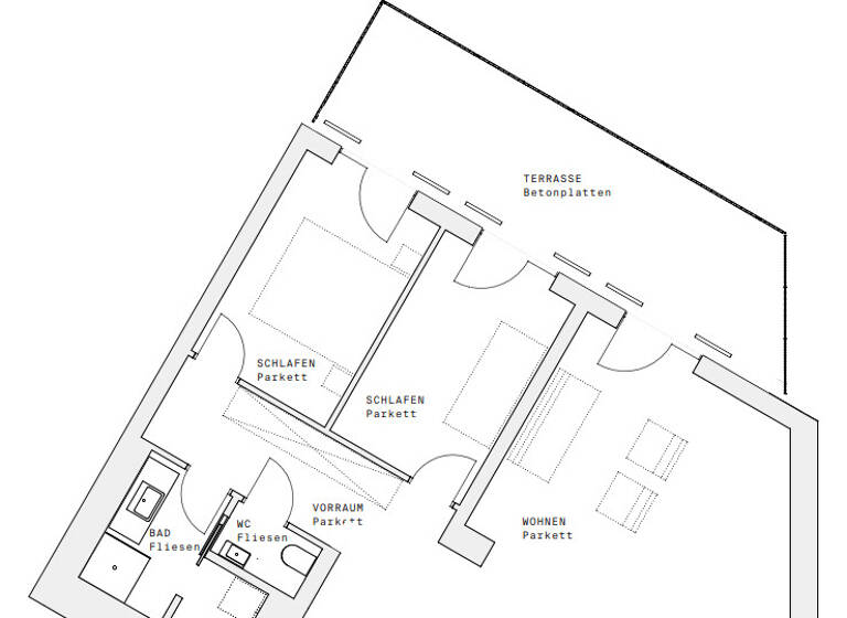 Wohnung zur Miete - Erstbezug 1.575 € 3 Zimmer 80,2 m² EG Wien 1220