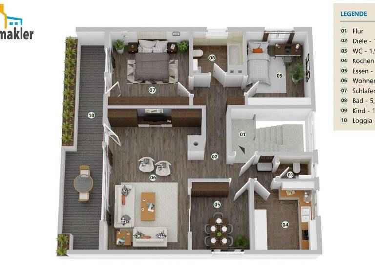 Wohnung zum Kauf 349.500 € 4 Zimmer 101,5 m² 2. Geschoss Hauptendorf Herzogenaurach 91074