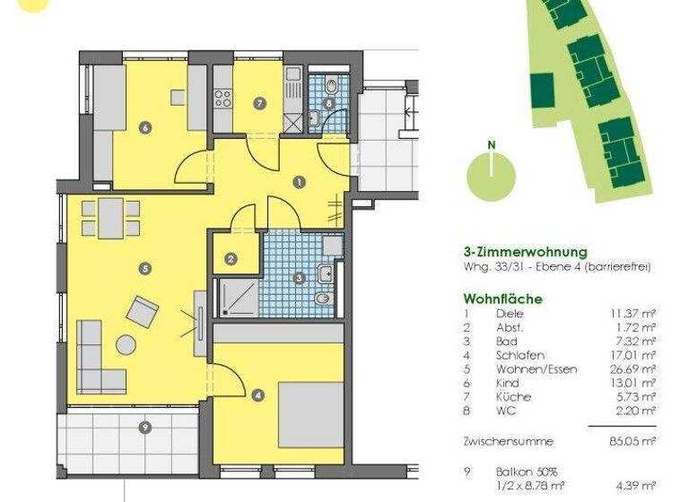 Wohnung zum Kauf - Erstbezug provisionsfrei 555.000 € 3 Zimmer 89,4 m² Plochingen 73207