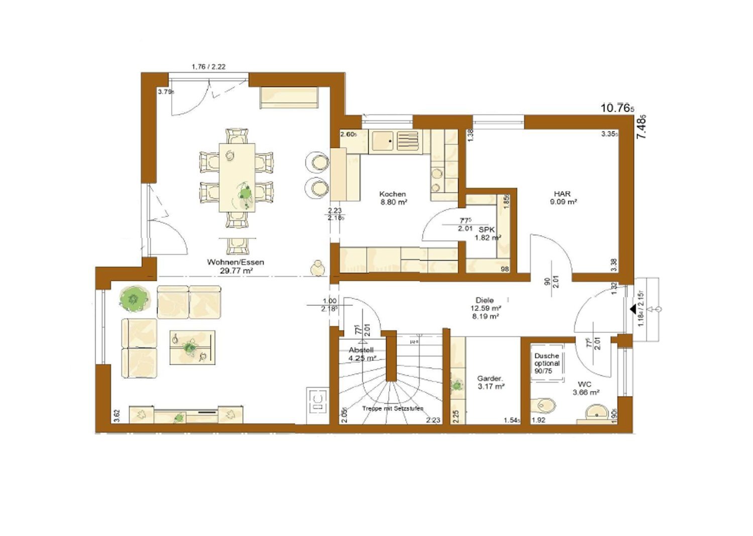 Doppelhaushälfte zum Kauf provisionsfrei 579.000 € 4 Zimmer 131 m²<br/>Wohnfläche 400 m²<br/>Grundstück Arnhofen Aindling 86447