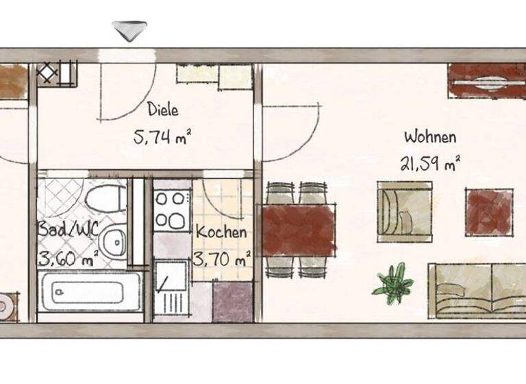 Studio zum Kauf 229.000 € 2 Zimmer 51 m² Klettham Erding 85435