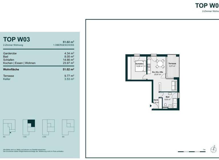 Wohnung zum Kauf - Erstbezug 398.700 € 2 Zimmer 51 m² 1. Geschoss Am Ruggbach Lochau 6911