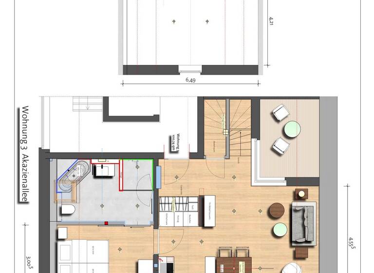 Maisonette zur Miete 1.735 € 2 Zimmer 100 m² 1. Geschoss frei ab 15.08.2026 Akazienallee 2 Mauritz Münster 48155