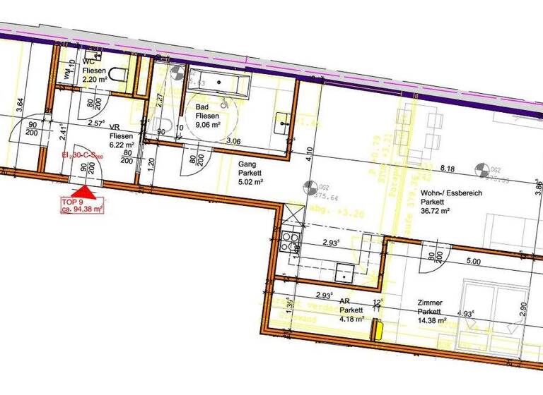 Wohnung zum Kauf - Erstbezug 350.000 € 3 Zimmer 94 m² 2. Geschoss Neunkirchen 2620