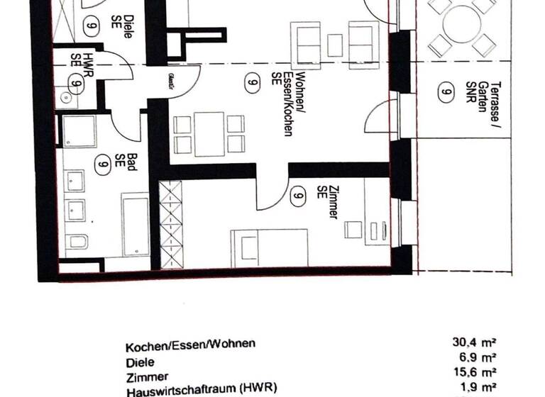 Terrassenwohnung zur Miete 1.200 € 2 Zimmer 70 m² frei ab sofort Weismark-Feyen Trier 54294