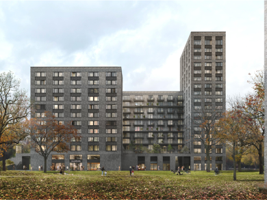 Wohnung zur Miete - Erstbezug 1.169 € 1 Zimmer 48,7 m² 6. Geschoss frei ab 01.08.2025 Hebebrandstr. 2 Barmbek-Nord Hamburg 22297