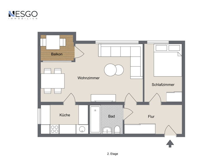 Wohnung zum Kauf 250.000 € 2 Zimmer 45 m²<br/>Wohnfläche 2.<br/>Geschoss Zehlendorf Berlin 14165